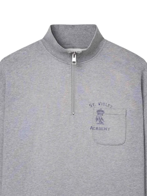 Purple Brand St. Violet half-zip chest-pocket sweatshirt