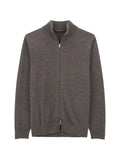 Boggi Milano full-Zip jumper in merino wool cashwool® mouliné