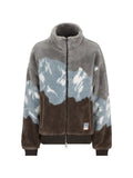Herno Alpine Teddy mountain-print faux-shearling jacket