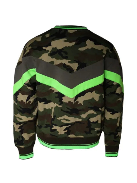 Dolce & Gabbana camouflage-print heart-patch sweatshirt
