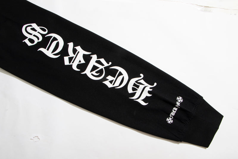 Chrome Hearts Letter Neck Floral Long Sleeve T-Shirt 9011