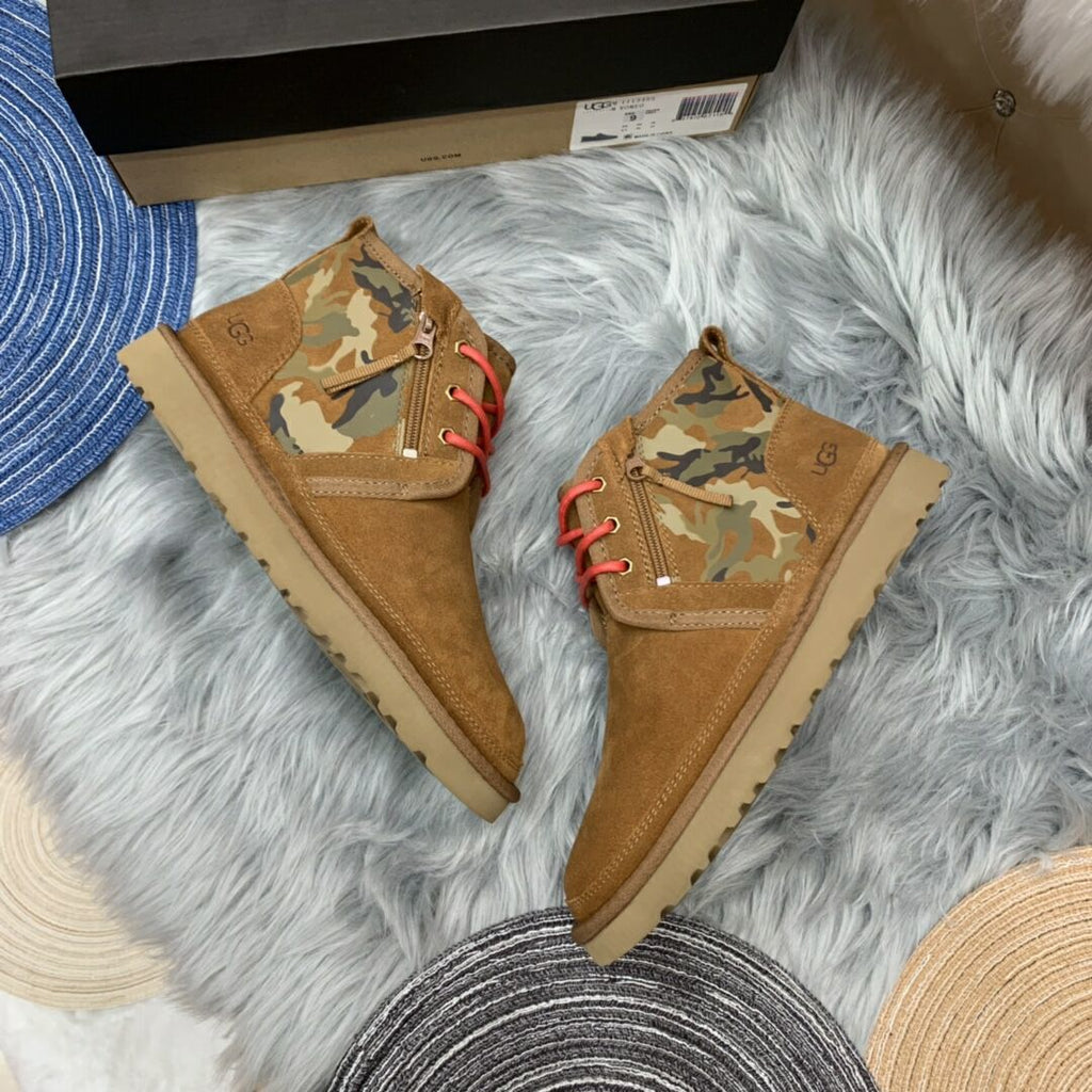 Chestnut Camo Color-Block Men’s Sneakers — New Arrival | In Stock