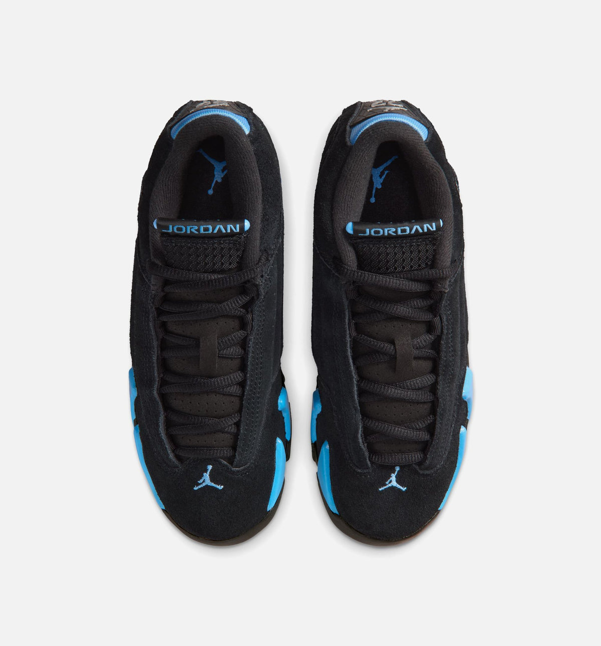 Air Jordan 14 Retro Black University Blue Grade School Sneakers - Black / White / University Blue