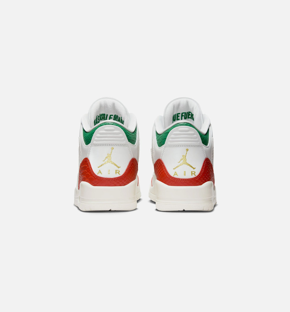 Air Jordan 3 Retro El Vuelo Men's Lifestyle Shoe – Summit White / Pine Green / Dragon Red / Metallic Gold