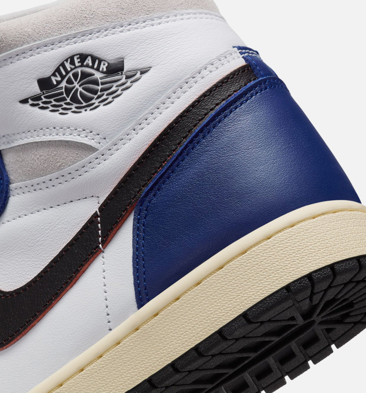 Air Jordan 1 Retro High OG Rare Air Deep Royal Blue Men's Shoes - White Black Neutral Grey Deep Royal Blue