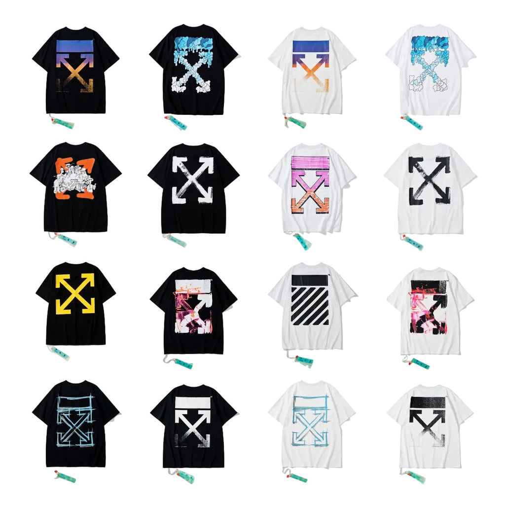 Off-White Arrow Gradient Graphic Short Sleeve Tee Streetwear Unisex