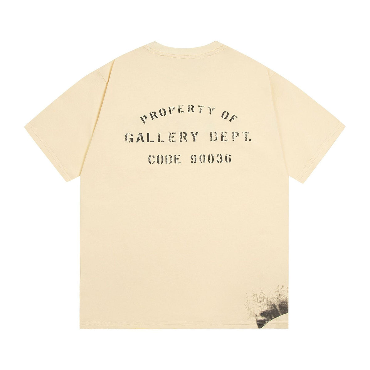 Gallery Dept T-Shirt Joint Letter Embroidery Hand Painted Ink Splashing Short Sleeve T-Shirt