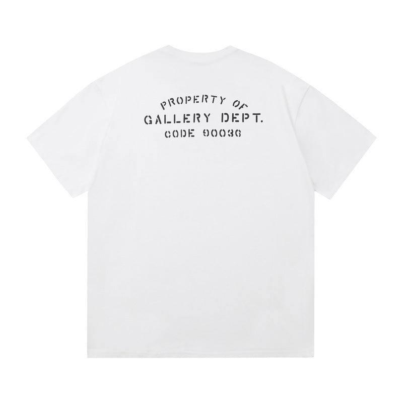 Gallery Dept T-Shirt Hand Painted Splash Ink Letter Short Sleeve T-Shirt