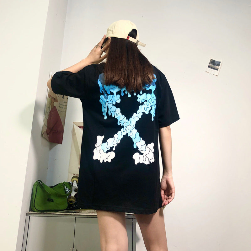 Off-White Arrow Gradient Graphic Short Sleeve Tee Streetwear Unisex