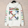 OFF WHITE Cartoon Pattern Arrow Hoodie – White & Black