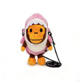 A Bathing Ape Baby Milo Pink Shark Costume Plush Crossbody Bag