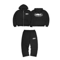 Corteiz Devil's Island BOXY Hoodie & Baggy Pants Set – Black