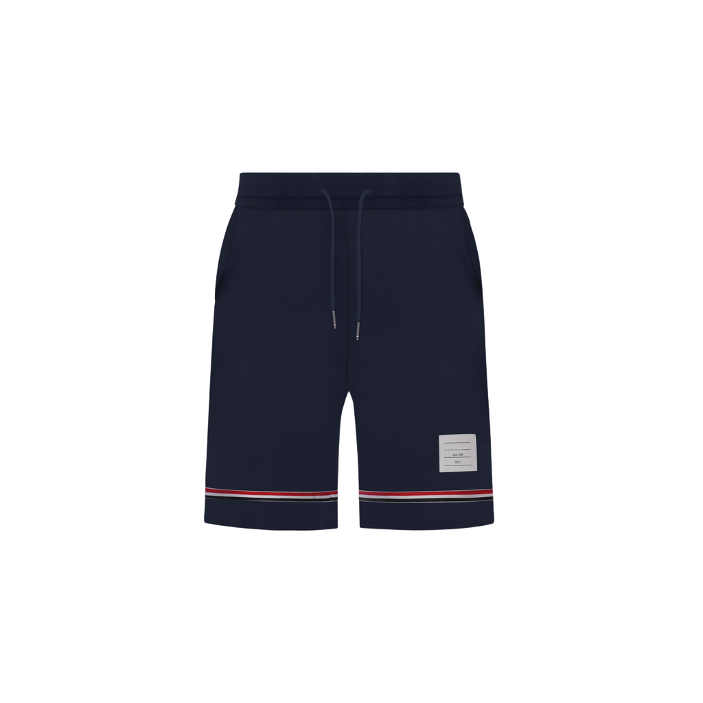 Thom Browne Style Tricolor ribbon unisex shorts