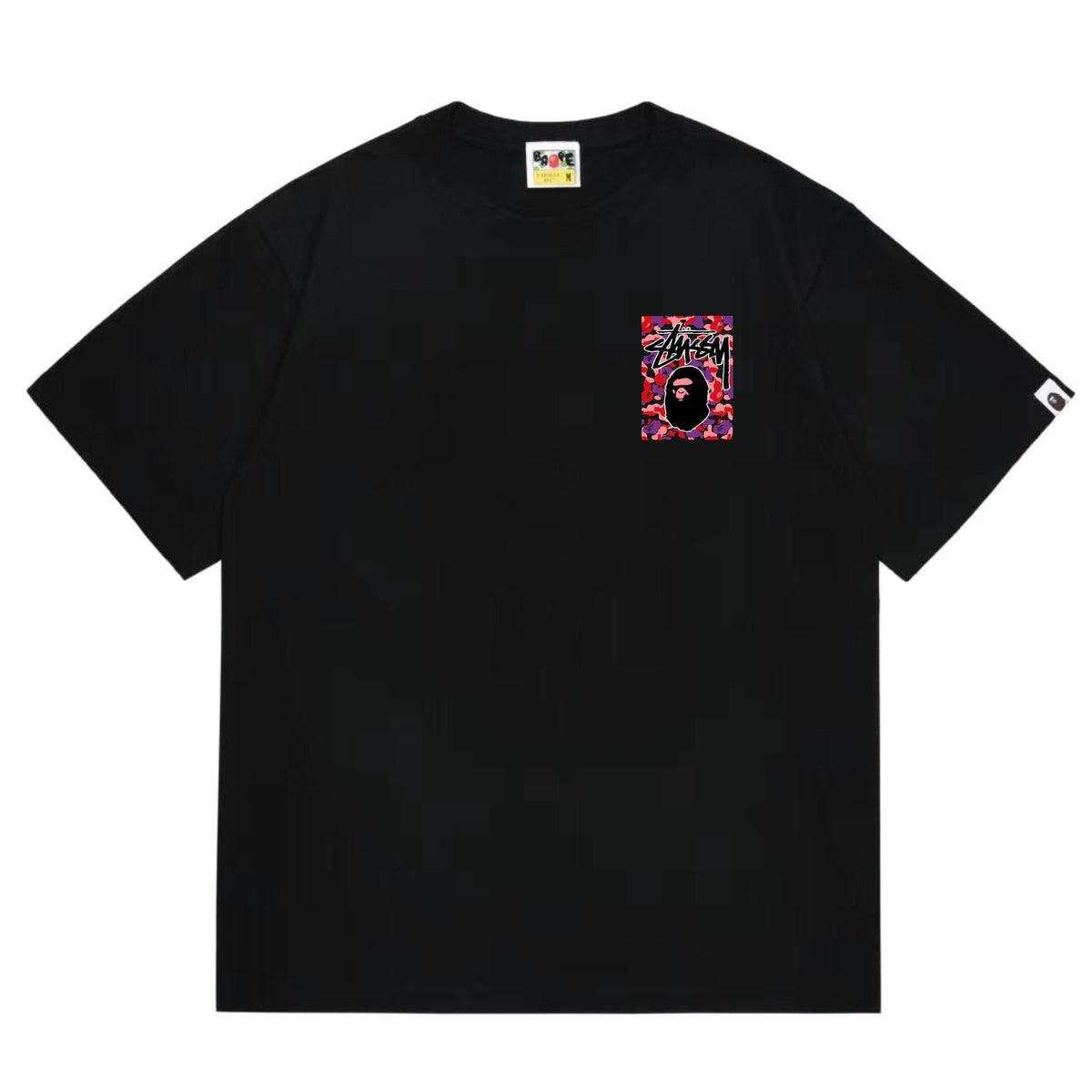 BAPE Warm Camo Black Ape Graphic T-Shirt