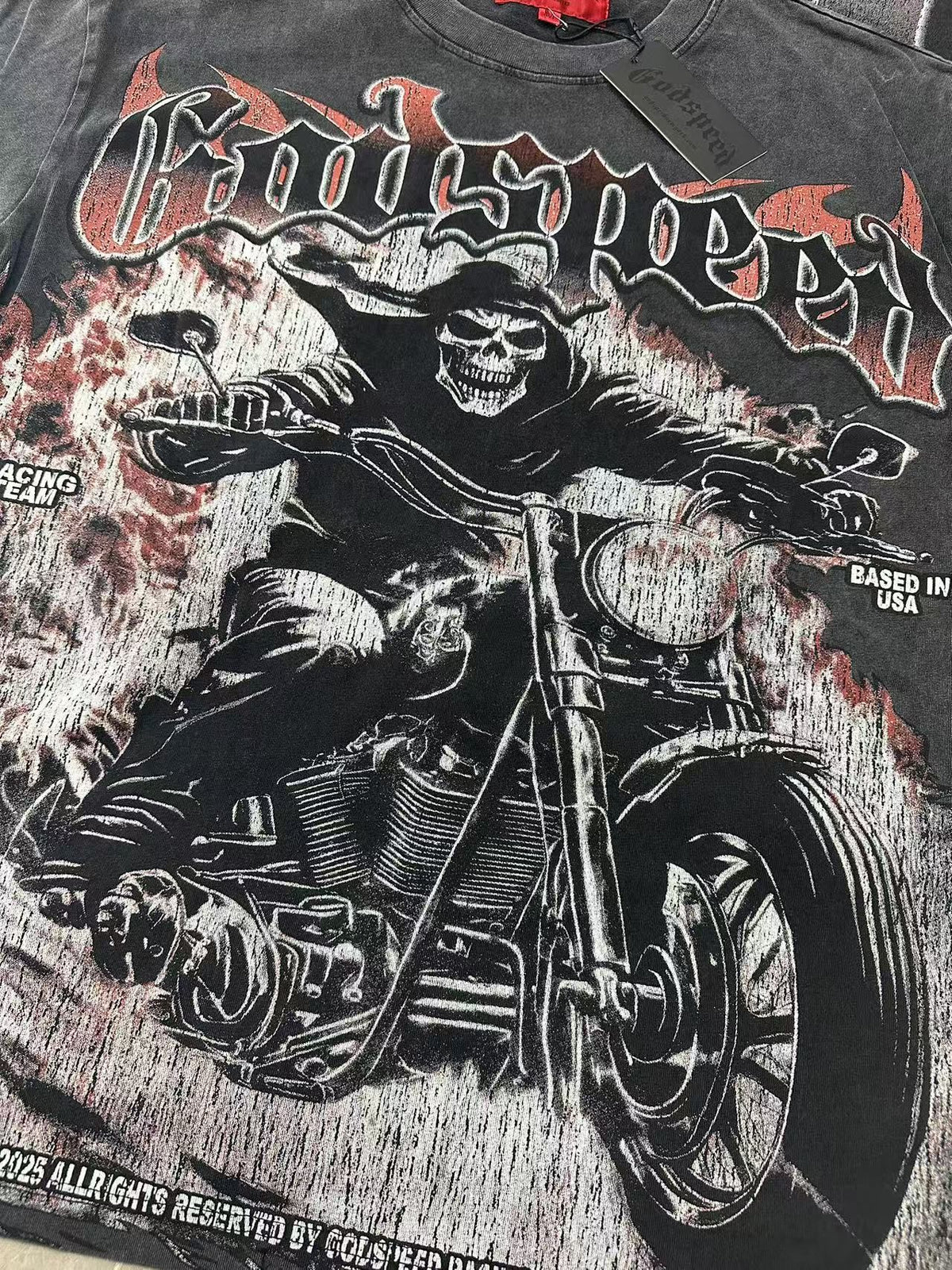 Godspeed Racing Team Washed Black Graphic T-Shirt