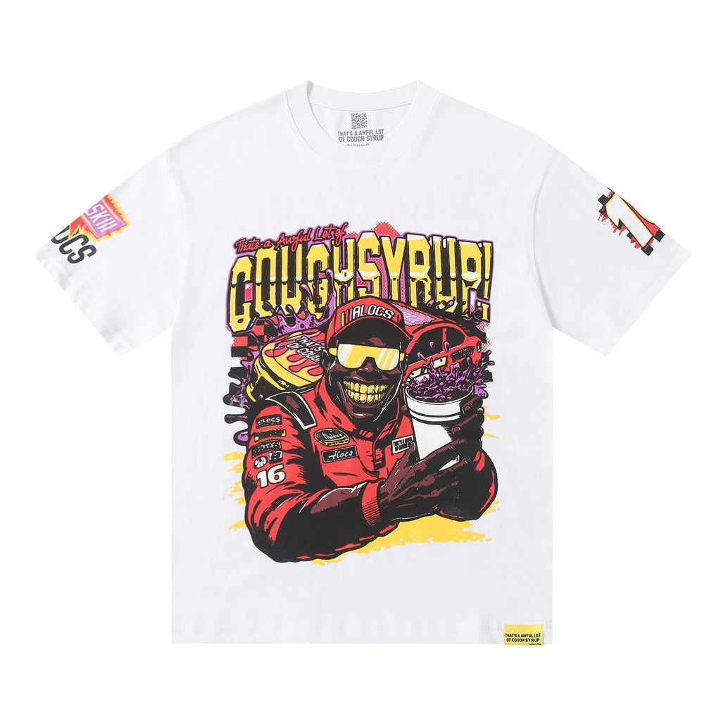 THAT'S A AWFUL LOT OF COUGH SYRUP Racing Graphic Short-Sleeve T-Shirt