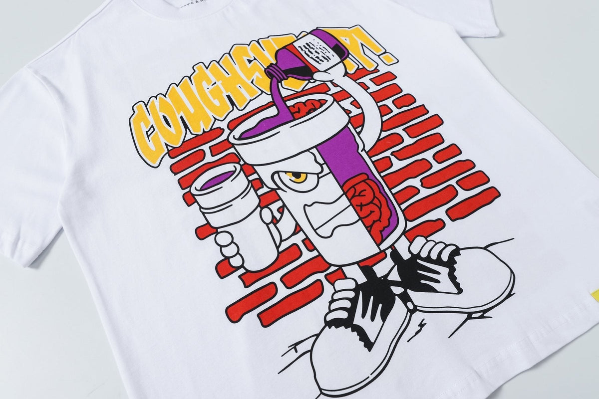 THAT'S A AWFUL LOT OF COUGH SYRUP White Graphic T-Shirt