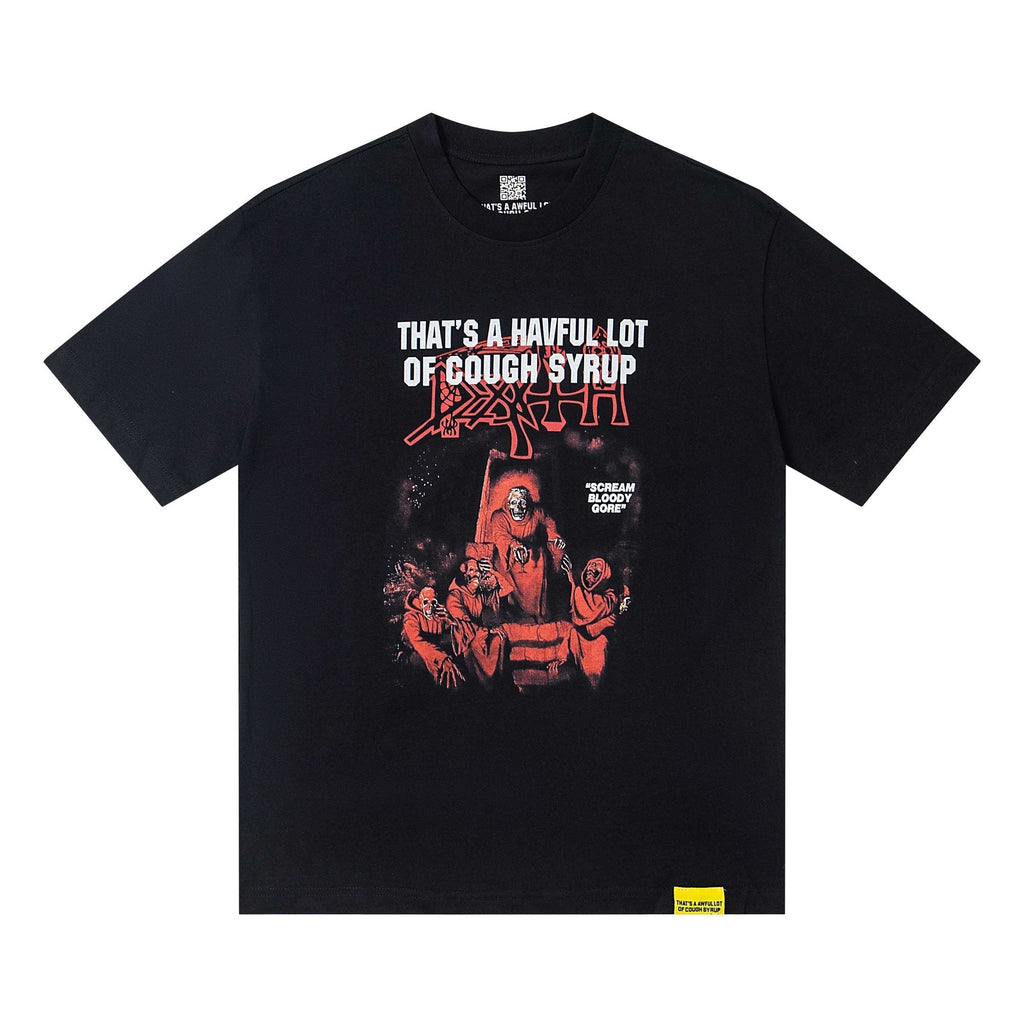 THAT'S A AWFUL LOT OF COUGH SYRUP Red/White Graphic Short-Sleeve T-Shirt