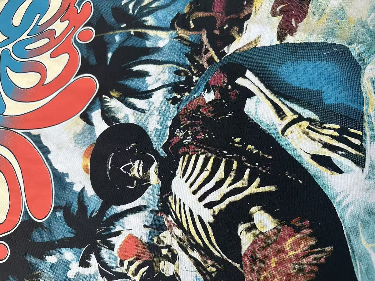 Godspeed Beach Skeleton Graphic T-Shirt