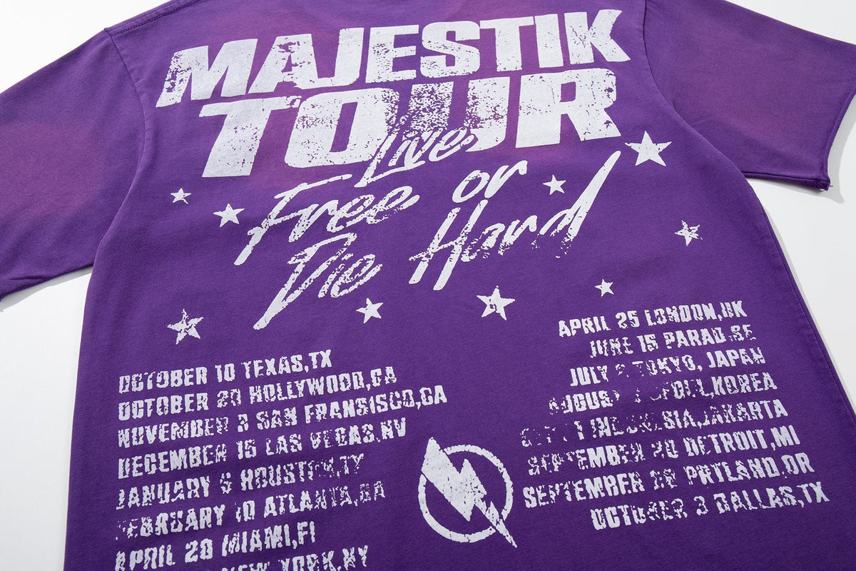 MAJESTIK Purple Tour Graphic T-Shirt