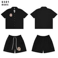 SAINT Tiger Patch Camp-Collar Shirt & Shorts Set