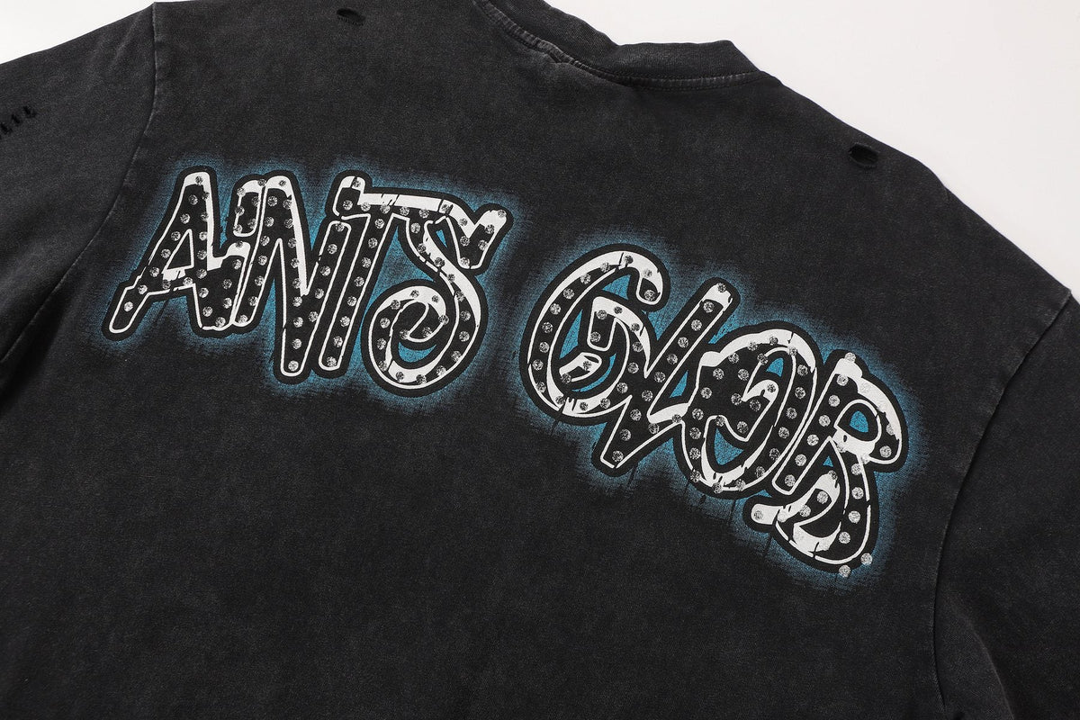 SAINT Washed Black Global Graphic T-Shirt