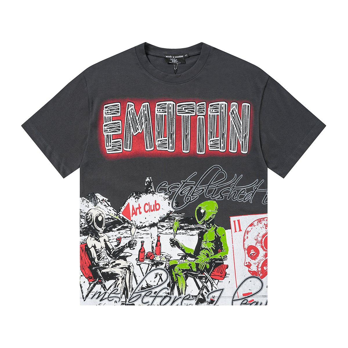MIXED EMOTION Front and Back Graphic T-Shirt