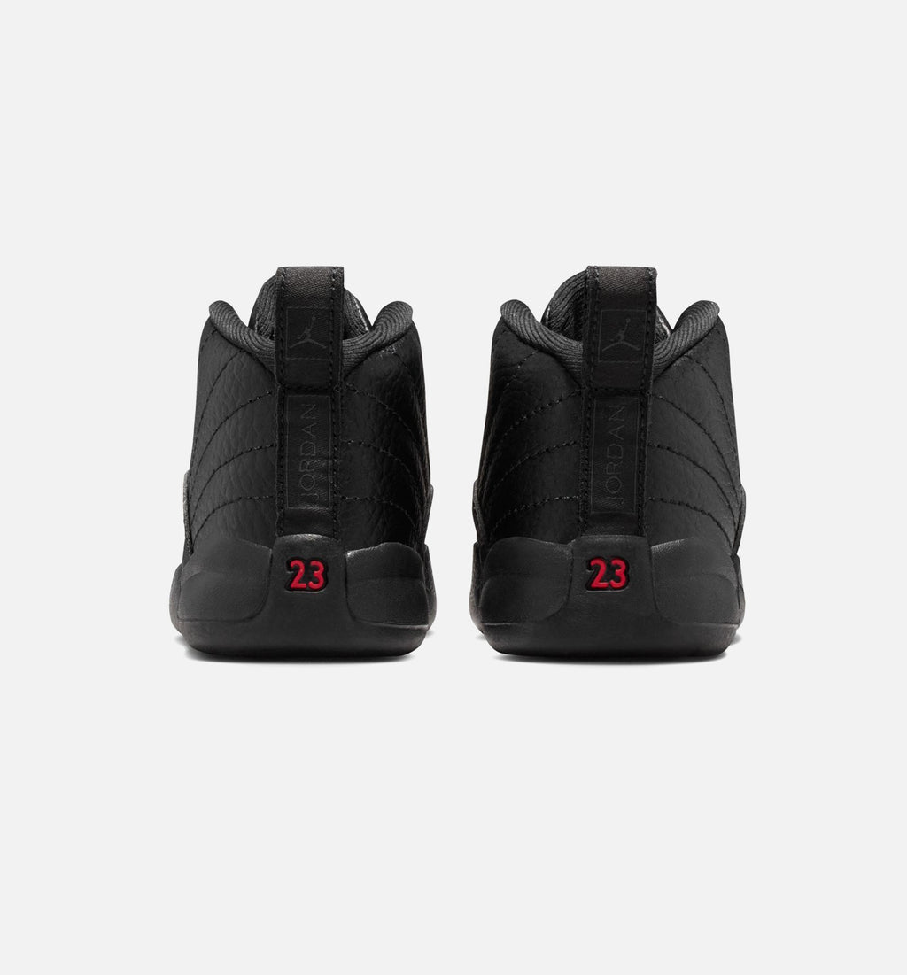 Air Jordan 12 Retro Bloodline Infant/Toddler Lifestyle Shoes - Black/Varsity Red