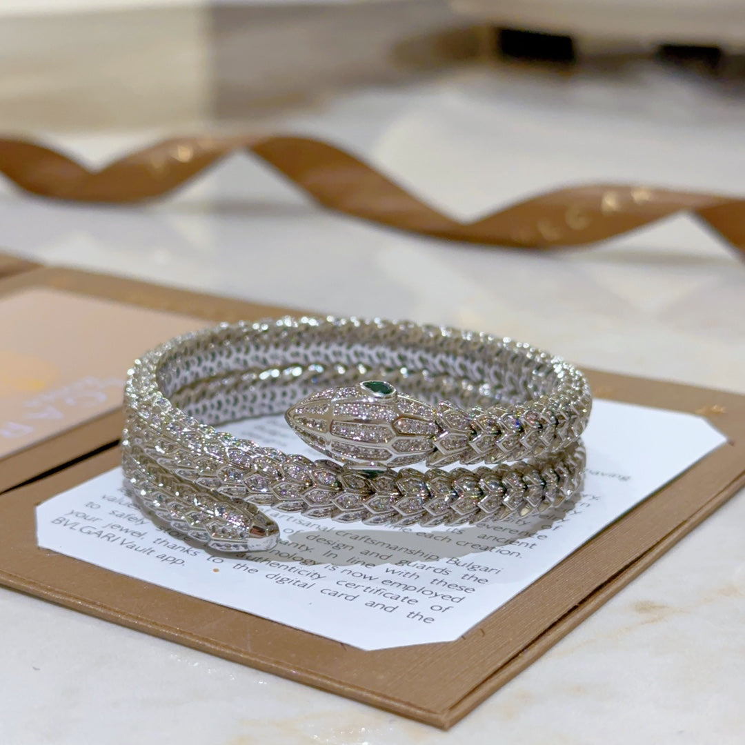 BVLGARI Viper Snake-Bone Bracelet