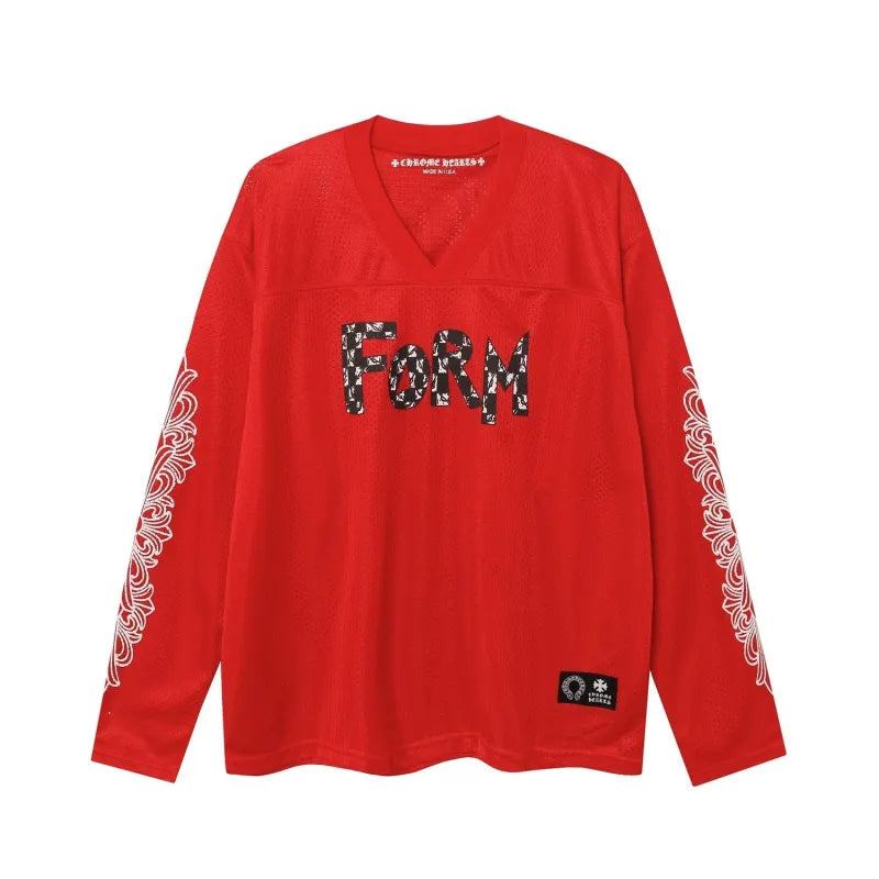 Chrome Hearts Matty Boy Mesh Long Sleeve Tee Red