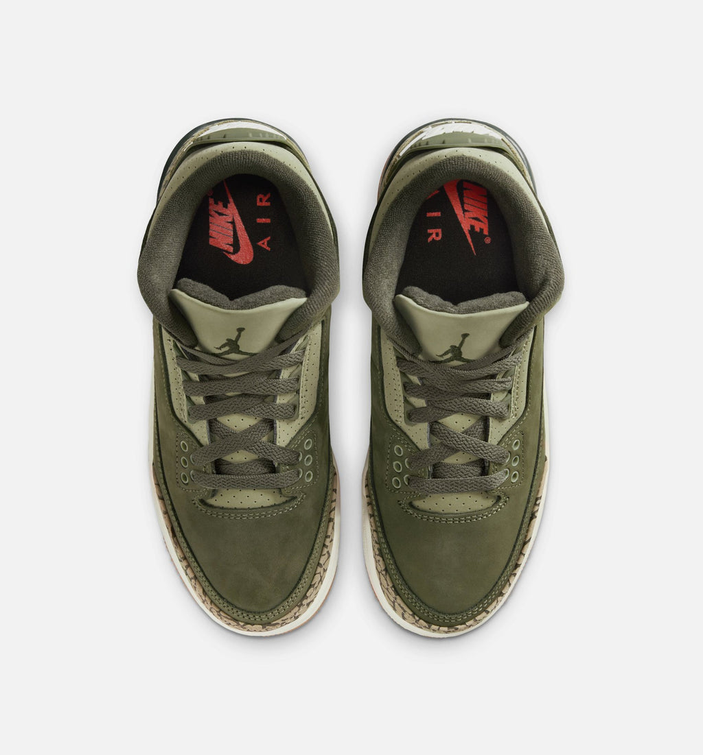 Air Jordan 3 Retro Medium Olive Youth Sneakers - Medium Olive/Sequoia/Neutral Olive/Sail