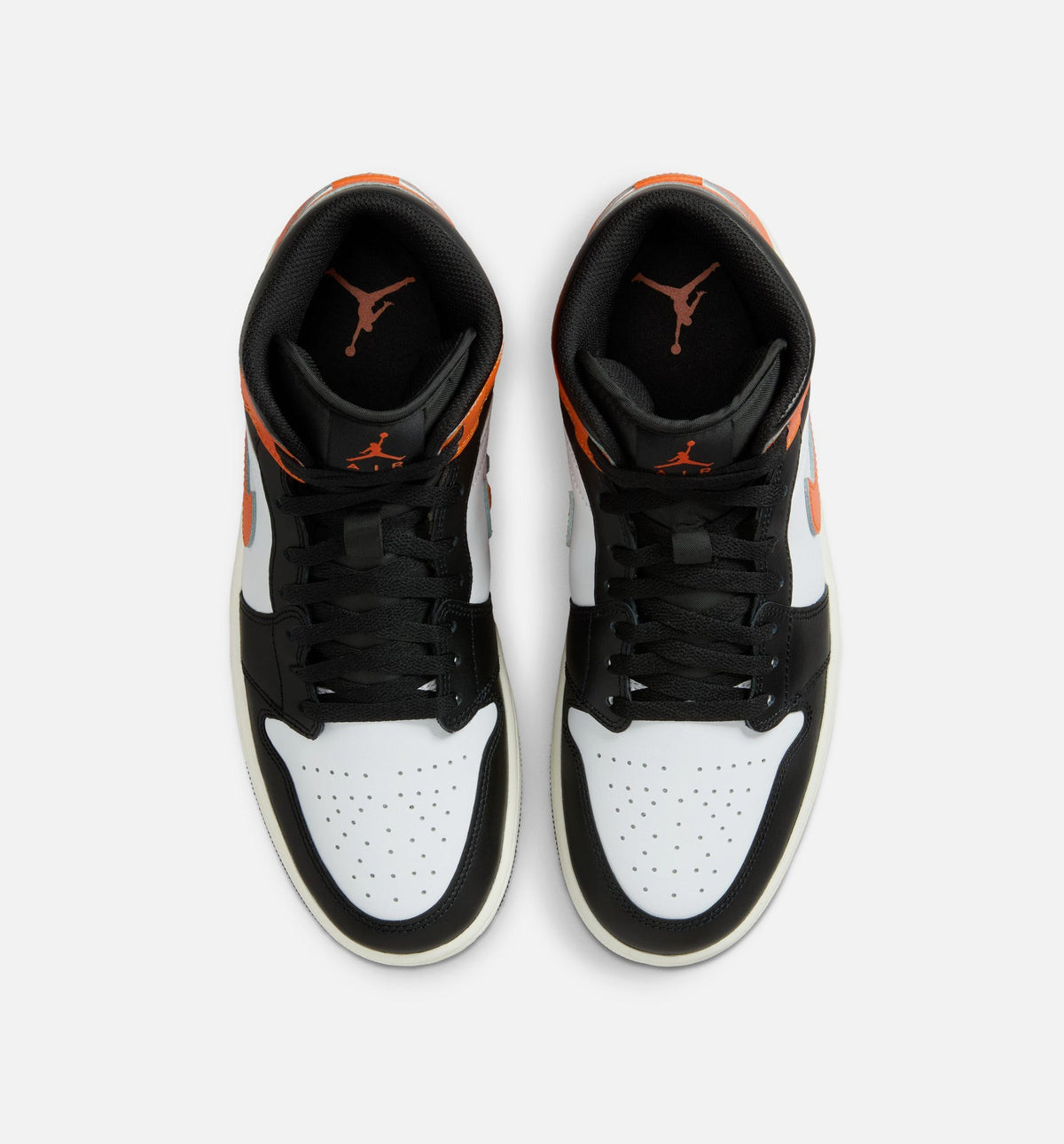 Air Jordan 1 Mid Men's Lifestyle Shoes - Starfish White Sail Black