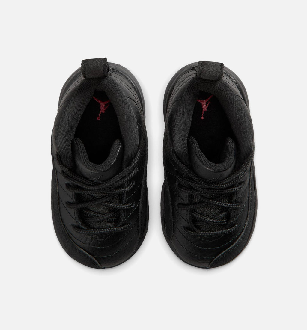 Air Jordan 12 Retro Bloodline Infant/Toddler Lifestyle Shoes - Black/Varsity Red