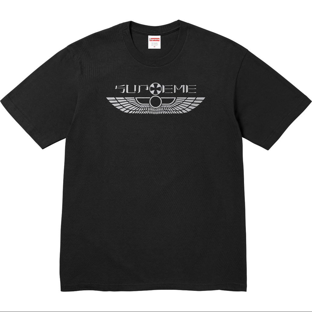 Supreme 25SS Wings Tee – Black / White