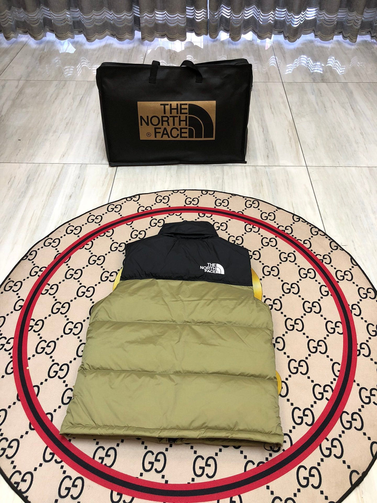 The North Face Olive/Black 1996 Retro Nuptse Down Vest
