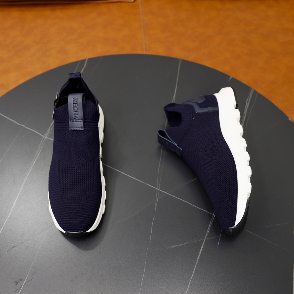 Zegna Cashmere Flyknit Sneakers