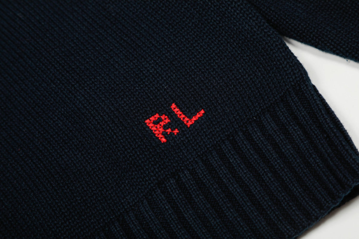 Ralph Lauren Heavy Craftsmanship Bear Vintage Car Knit Crewneck Sweater – Autumn/Winter