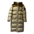 The North Face Color-Block Hooded Long Puffer Coat – Tan