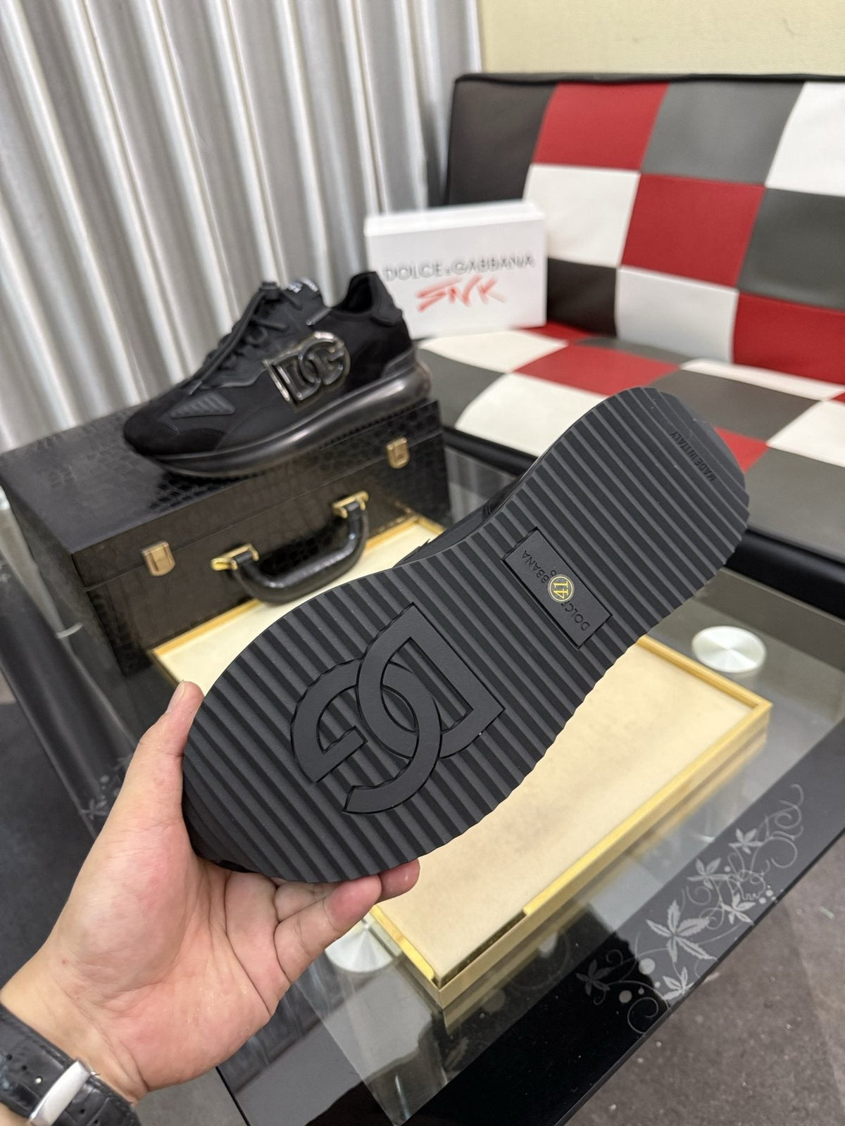 Dolce & Gabbana Black Paneled Sneakers