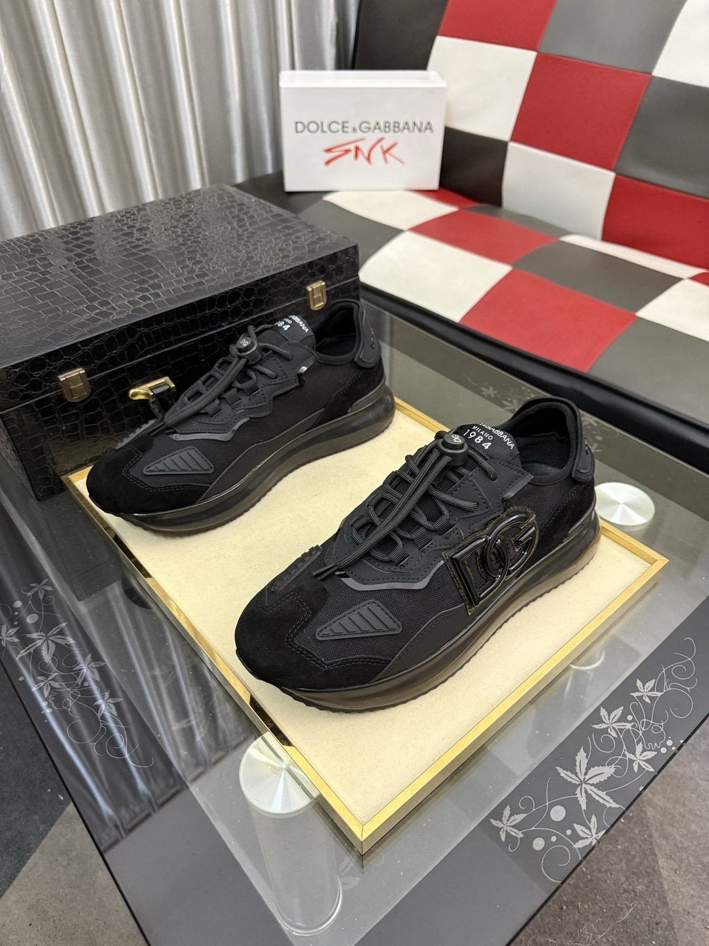 Dolce & Gabbana Black Paneled Sneakers