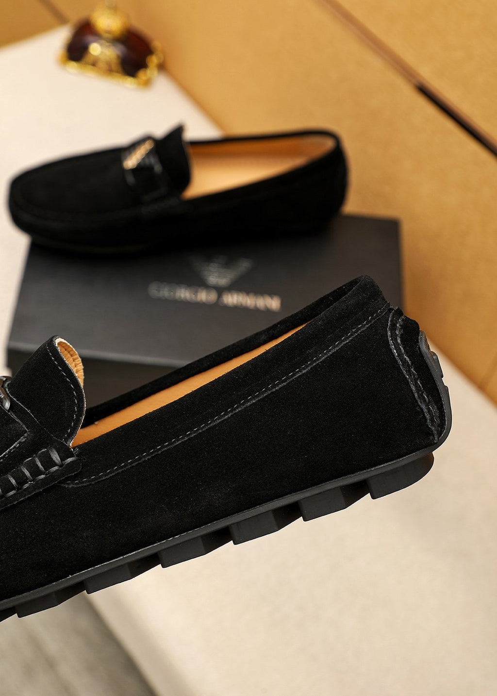 Prada Black Metal Bar Loafers
