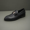 Hermès Black H-Buckle Loafers