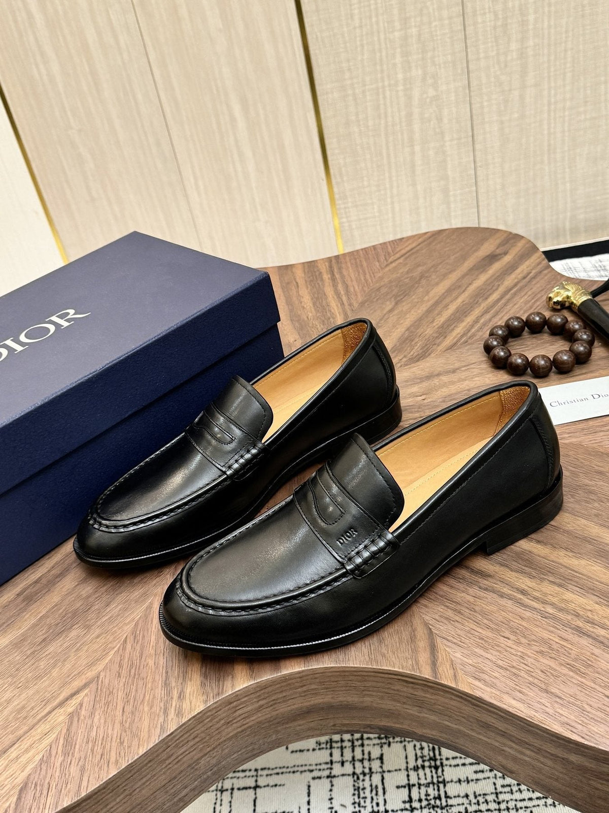 Dior Leather Penny Loafers