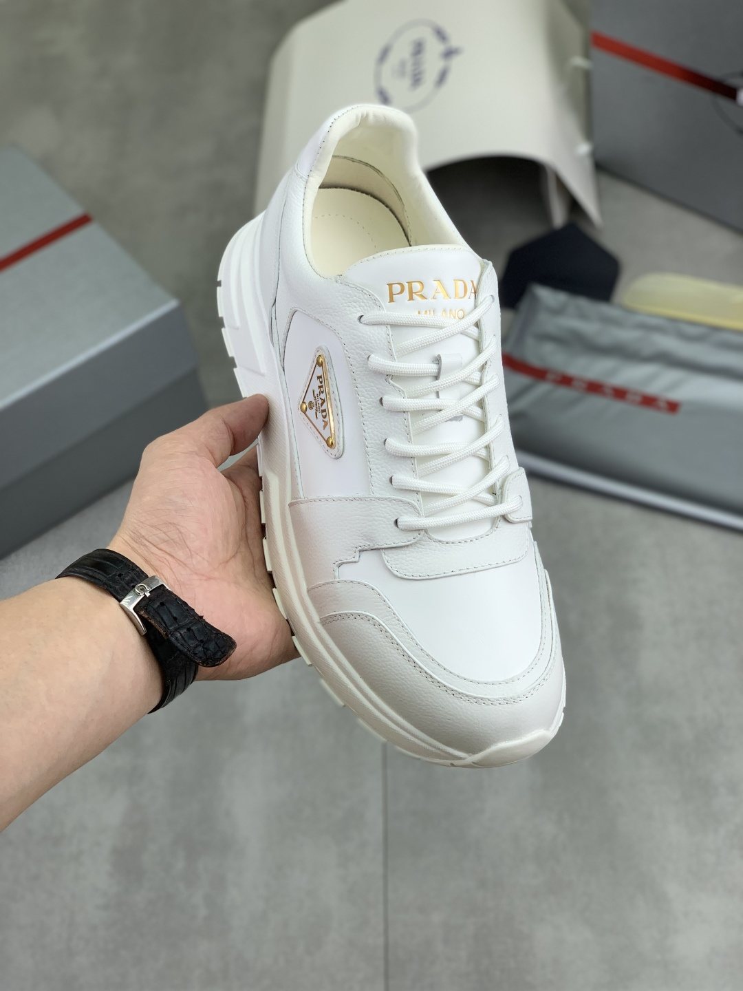 Prada Black Low-Top Sneakers