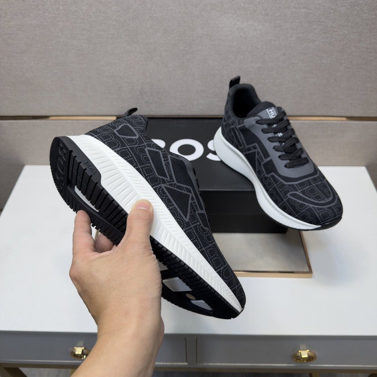 BOSS Men's Low-Top Sneakers - Mesh Lining