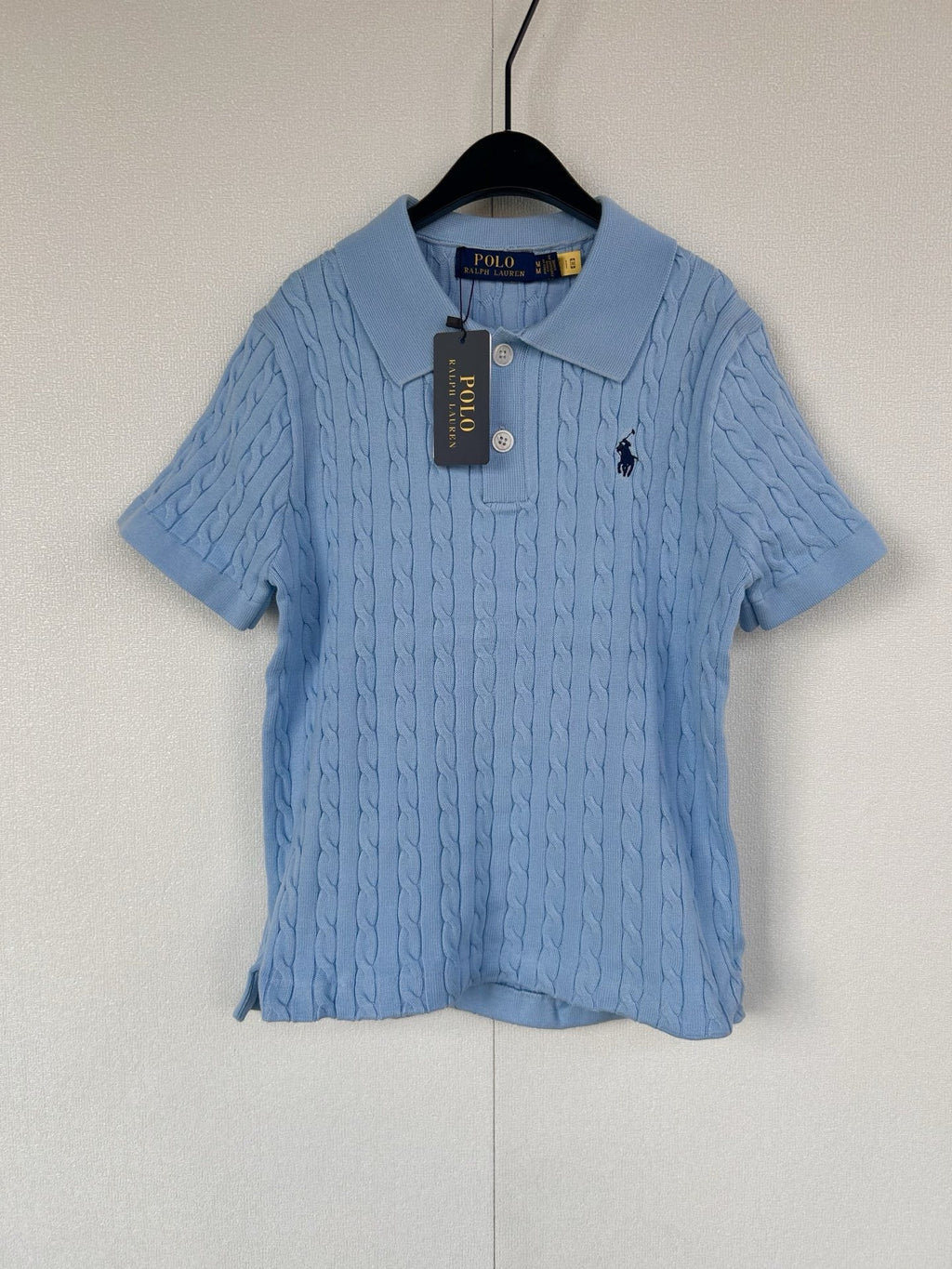 Ralph Lauren Women's Cable-Knit Short-Sleeve Polo Shirt