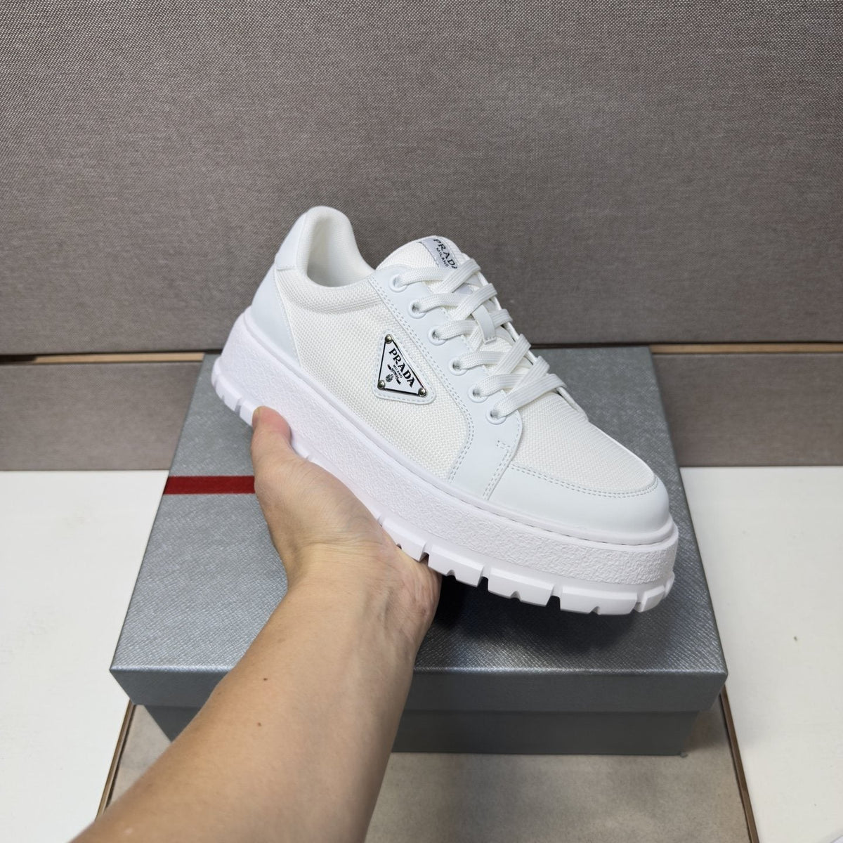 Prada Men's Paneled Low-Top Sneakers