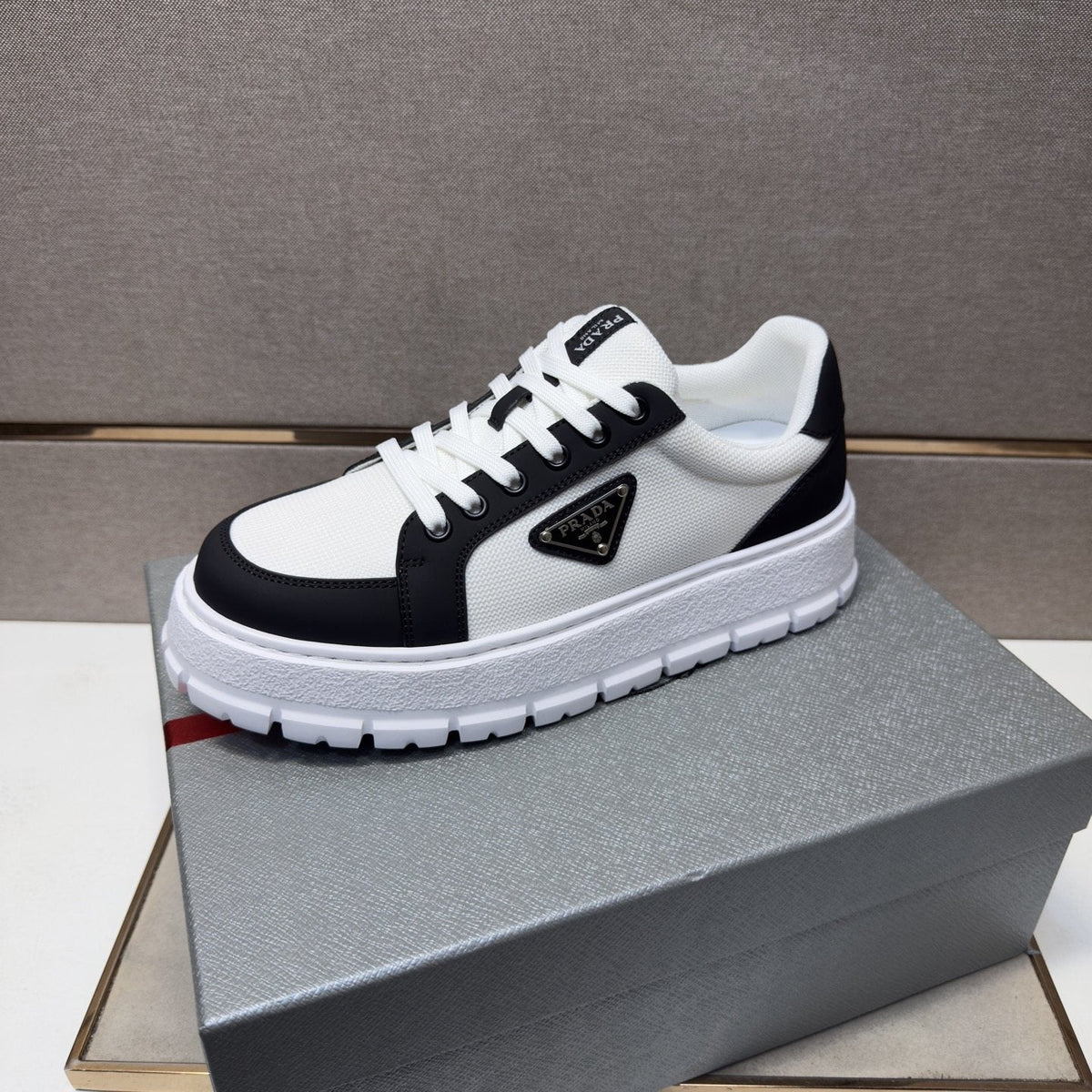 Prada Men's Paneled Low-Top Sneakers