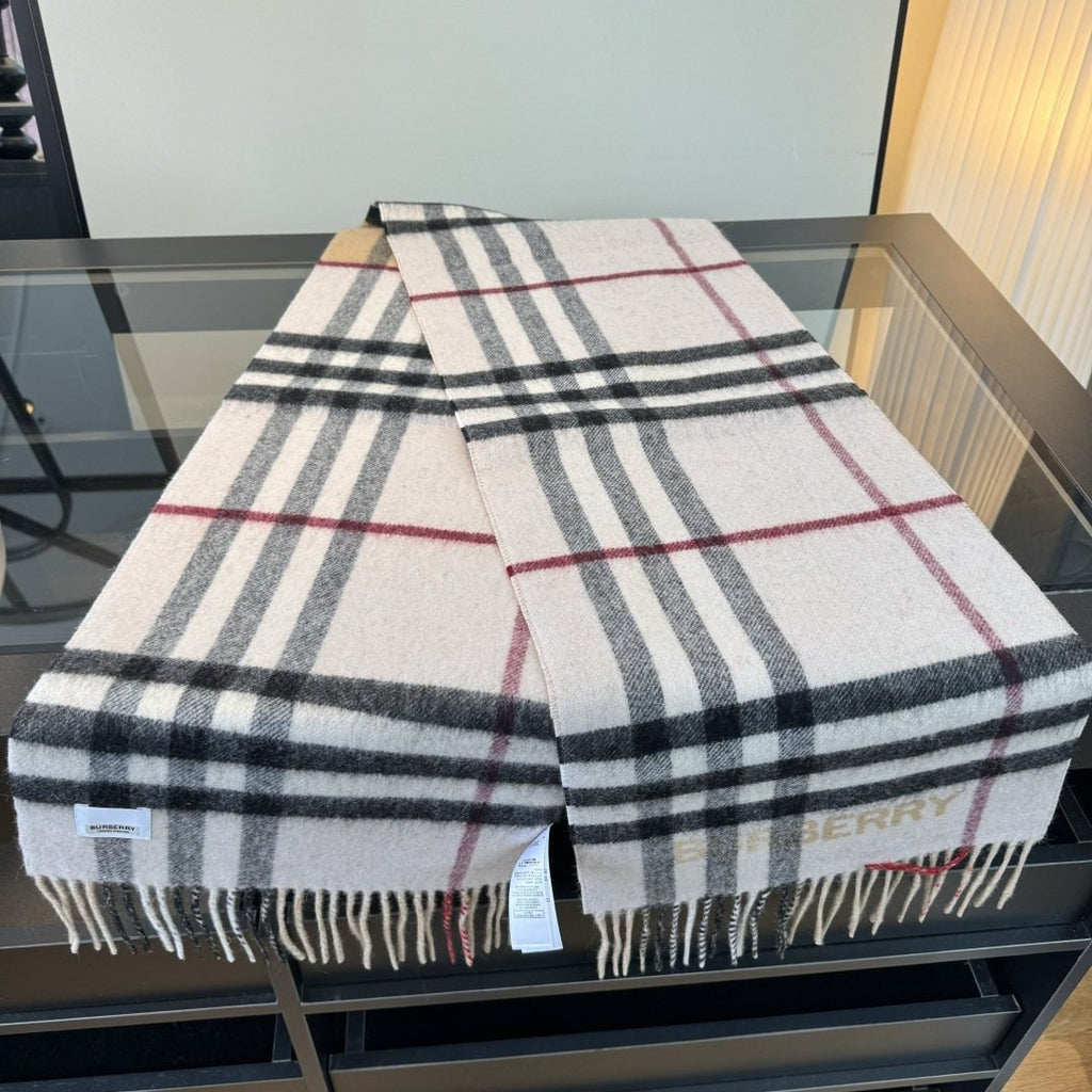 Burberry Fringed Plaid Scarf