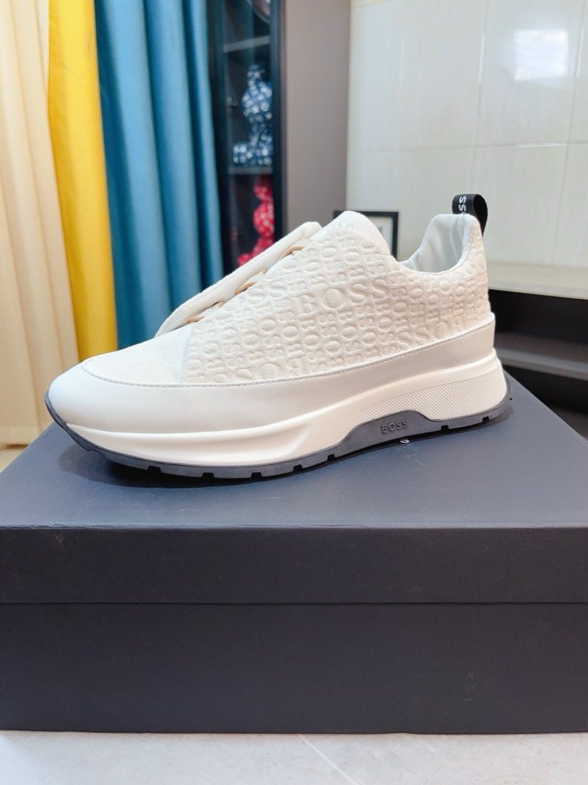 Hugo Boss Men's Textured Low-Top Sneakers